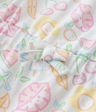 Enterito Infantil con Estampa Hojas y frutas - Talle 0 a 18 Meses 5