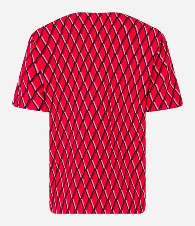 Blusa en Crepé con Detalle en el Cuello y Estampado Geométrico 12