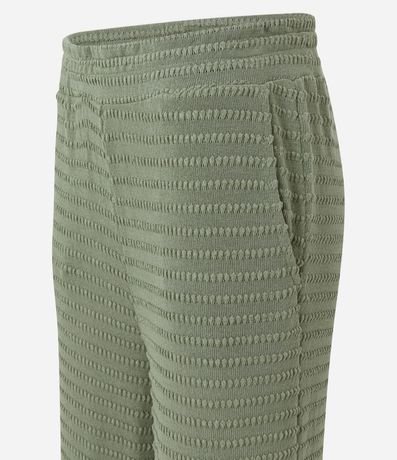 Pantalón Recto en Malla Texturizada con Cintura Elástica 6