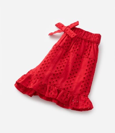 Short Infantil en Laise con Lazo Aplicado - Talle 1 a 5 años 5