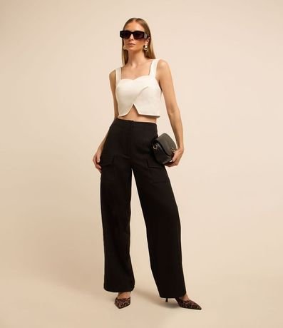 Top en Crepé con Escote Corazón y Pliegues 2