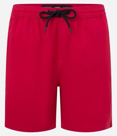 Bermuda en Sarga con Cintura Elástica y Cordón 6