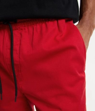 Bermuda en Sarga con Cintura Elástica y Cordón 4