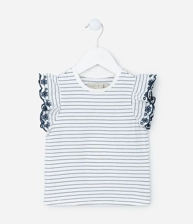 Blusa Infantil con Volados y Rayas - Talle 1 a 5 años