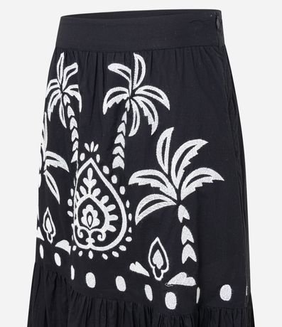 Pollera New Midi en Tricolina con Estampa Arabescos y Palmeras 5