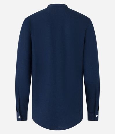 Camisa en Viscolino con Escote V 6