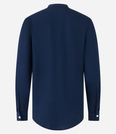 Camisa en Viscolino con Escote V 8