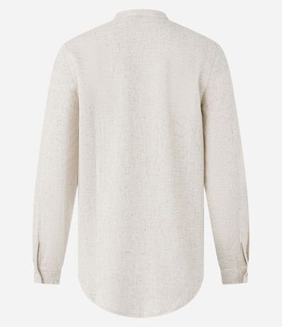 Camisa en Viscolino con Escote V 7