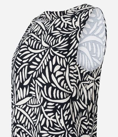 Vestido en Viscosa con Cierre en Cremallera y Estampado Follaje 6