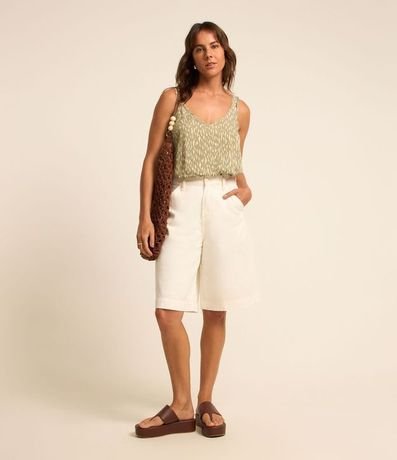 Blusa de Bretel Ancho en Viscosa con Estampado de Peces 2