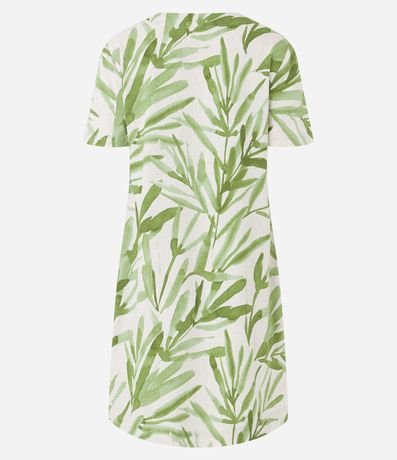 Vestido T-Shirt en Viscolino con Follajes Estampadas 6