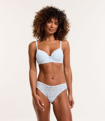 Bombacha Bikini en Encaje Rustico con Lazo 2