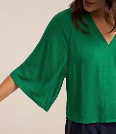 Blusa Manga Amplia en Viscolino Texturizado 2