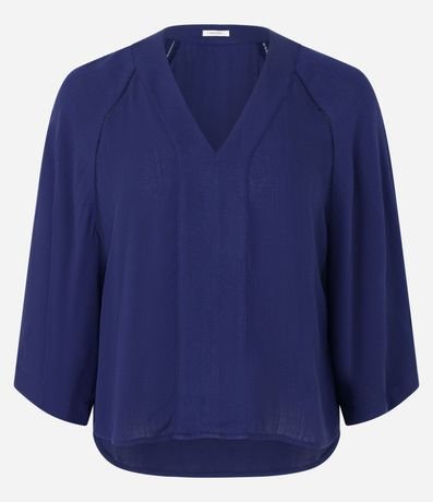 Blusa Manga Amplia en Viscolino Texturizado 5