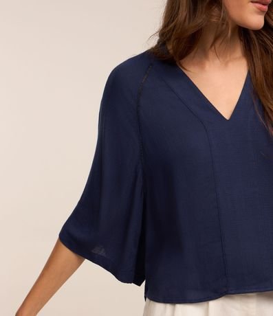 Blusa Manga Amplia en Viscolino Texturizado 3