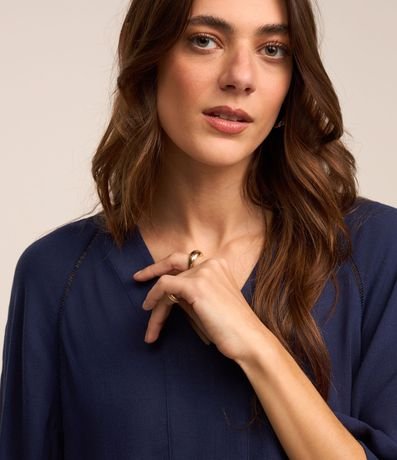Blusa Manga Amplia en Viscolino Texturizado 4