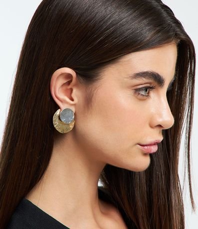 Caravana Botón Redondo con Efecto Arrugado