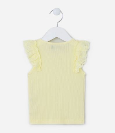 Musculosa Infantil Acanalada con Volado Broderie - Talle 1 a 5 años 2