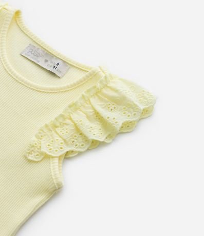 Musculosa Infantil Acanalada con Volado Broderie - Talle 1 a 5 años 4