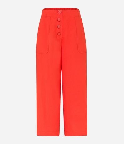 Pantalón Pantacourt en Viscosa con Botones Delanteros 5