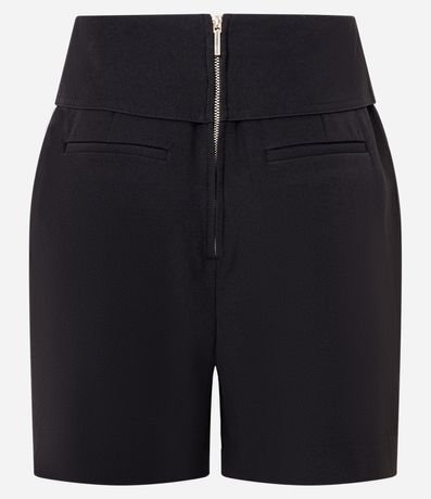 Short Recto Tiro Alto Sastrería con Solapa y Bolsillo Cargo con Botón 6