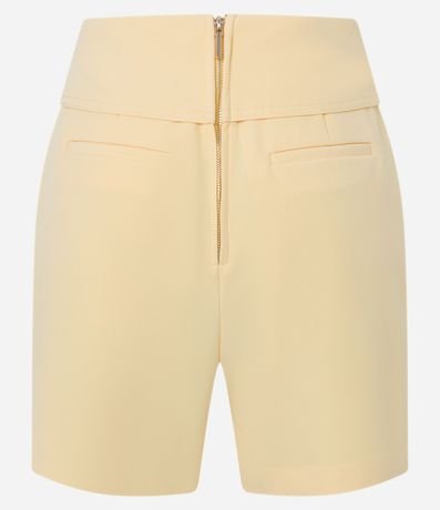 Short Recto Tiro Alto Sastrería con Solapa y Bolsillo Cargo con Botón 5