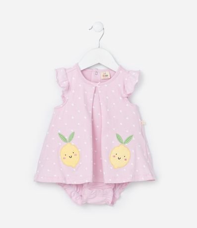Vestido Body Infantil con Estampa Limoncito - Talle 0 a 18 meses