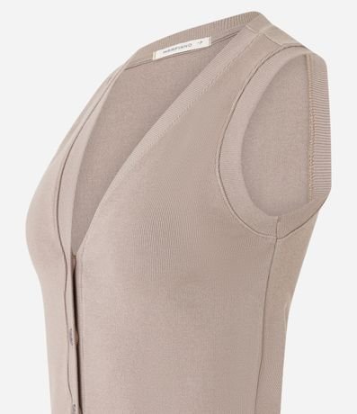 Blusa Chaleco en Rib con Abotonado Delantero 7