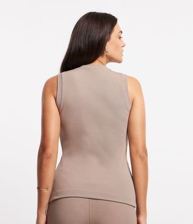 Blusa Chaleco en Rib con Abotonado Delantero 4
