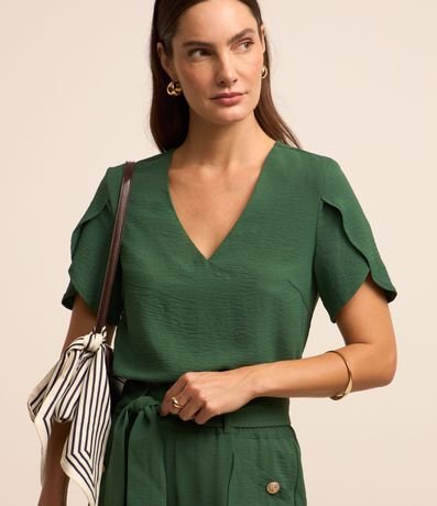 Blusa con Manga Tulipán y Efecto Airflow 2