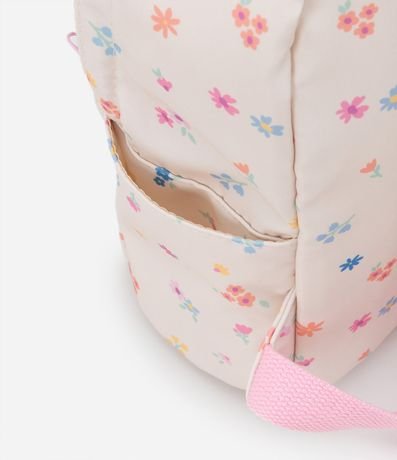 Mochila Infantil con Carterita y Estampado de Flores - Talle U 3