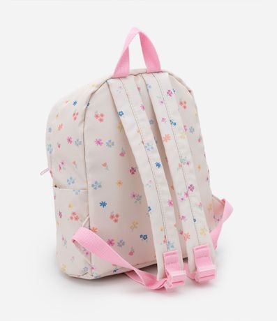 Mochila Infantil con Carterita y Estampado de Flores - Talle U 7