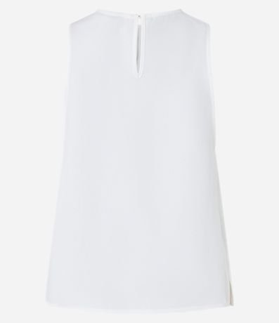 Blusa Musculosa en Crepé con Pliegues en el Cuello 6