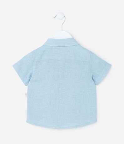 Camisa Infantil en Lino con Pequeño Bolsillo - Talle 0 a 18 meses 2