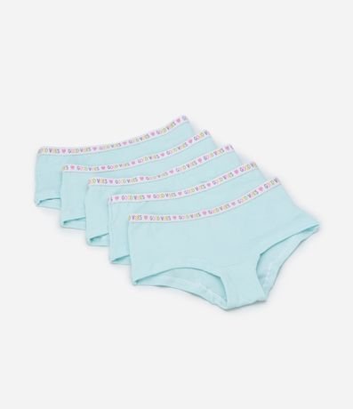 Kit 05 Bombachas Boxer Infantiles con Cintura Elástica - Talle 5 a 14 años 2