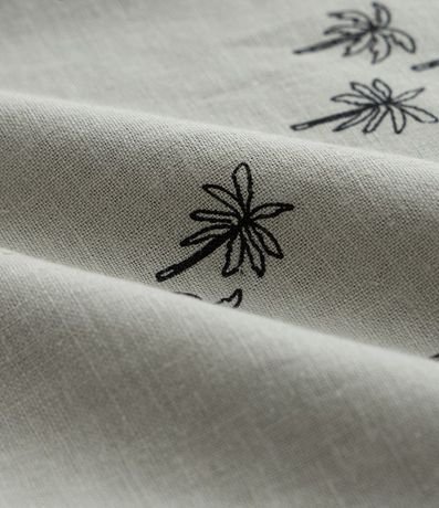 Camisa Infantil en Lino con Estampa Cocoteros - Talle 5 a 14 años 3