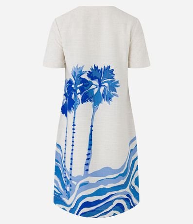 Vestido T-shirt en Viscolino con Estampa Naturaleza 6