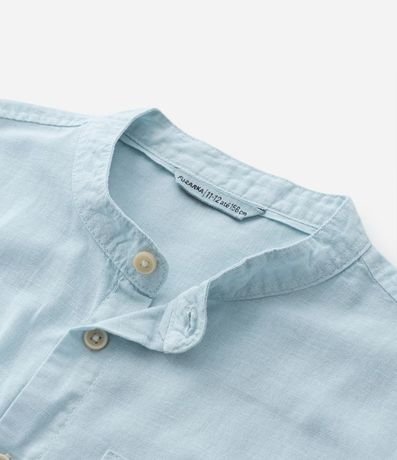 Camisa Infantil en Algodón y Lino con Pequeño Bolsillo - Talle 5 a 14 años 6