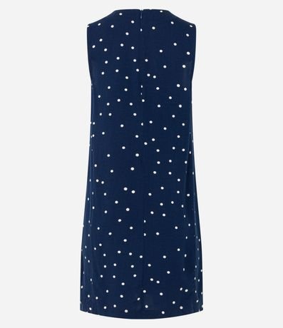 Vestido Corto sin Manga en Viscosa con Estampa de Lunares 6