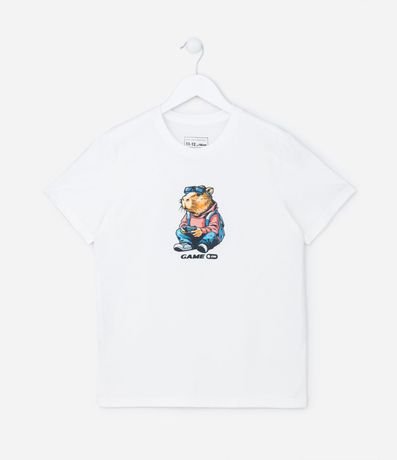 Remera Infantil con Estampa de Carpincho - Talle 5 a 14 años