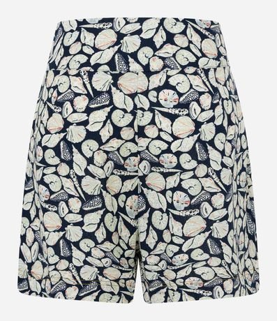 Short Tiro Alto Sastrería en Viscolino con Estampa Fondo del Mar 8