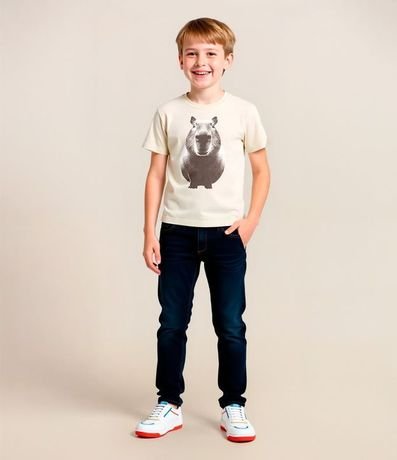 Remera Infantil con Estampado Delantero de Carpincho - Talle 5 a 14 años