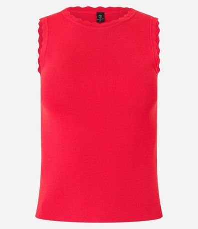 Blusa Musculosa de Punto com Detalle en las Sisas 4