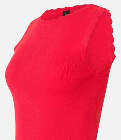 Blusa Musculosa de Punto com Detalle en las Sisas 7