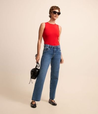 Blusa Musculosa de Punto com Detalle en las Sisas 2