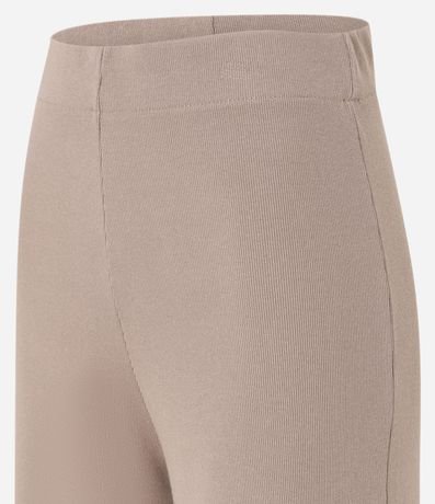 Pantalón Pantalona en Rib con Textura Acanalada y Cintura Elástica 6