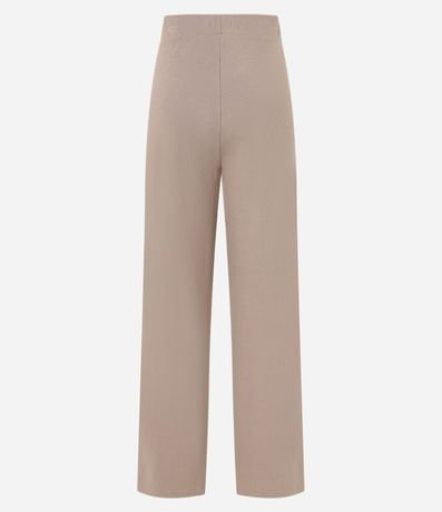 Pantalón Pantalona en Rib con Textura Acanalada y Cintura Elástica 7