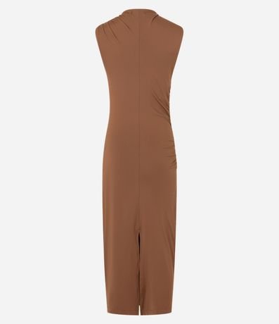 Vestido Tubo Midi en Poliamida con Detalles Drapeados 8