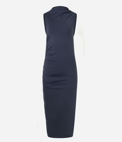 Vestido Tubo Midi en Poliamida con Detalles Drapeados 6