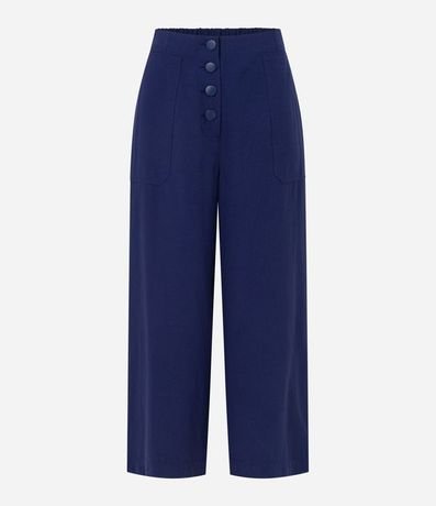Pantalón Pantacourt en Viscosa con Botones Delanteros 5